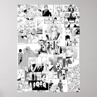 Póster Yona del collage de manga del amanecer