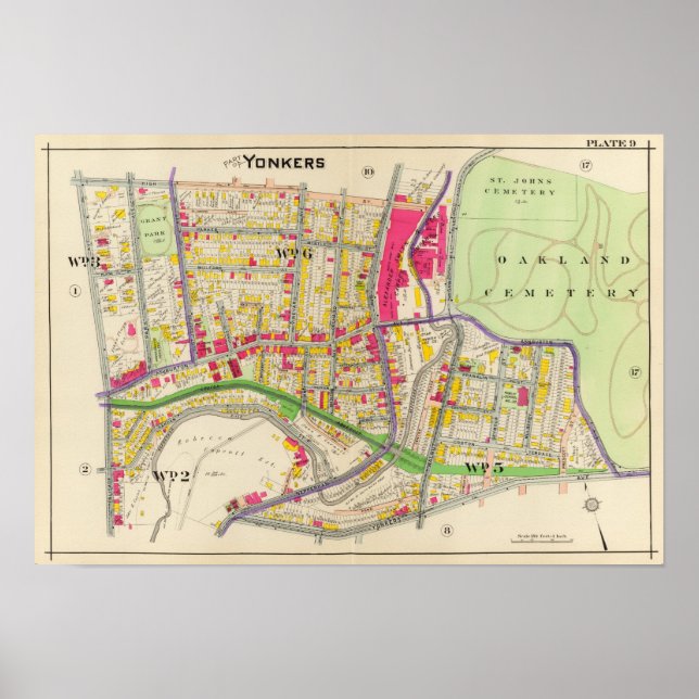 Póster Yonkers New York Atlas (Frente)