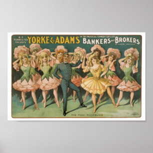 Póster Yorke & Adams Bakers and Brokers The Pony Rosebuds