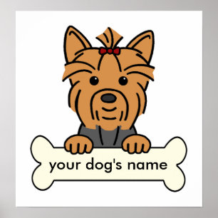 Póster Yorkie personalizado