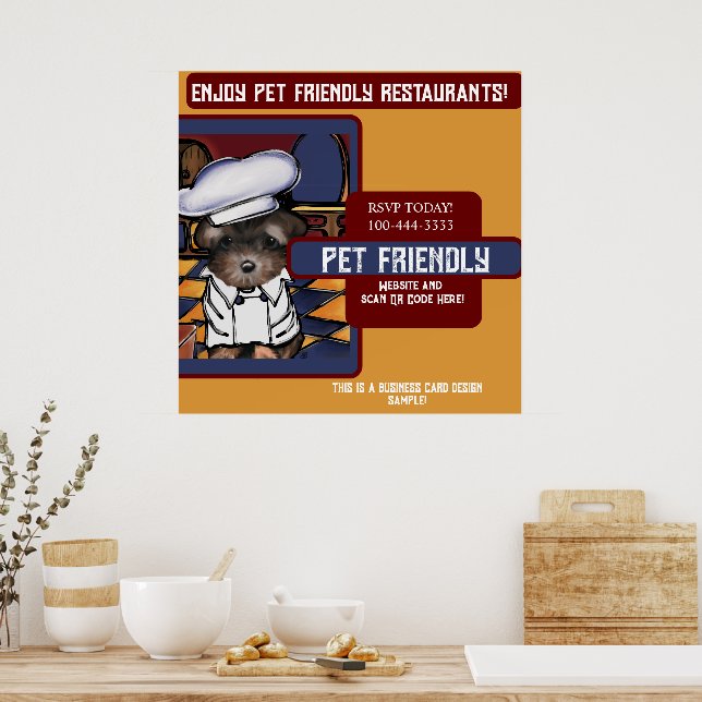 Póster Yorkie Poo  (Cocina)