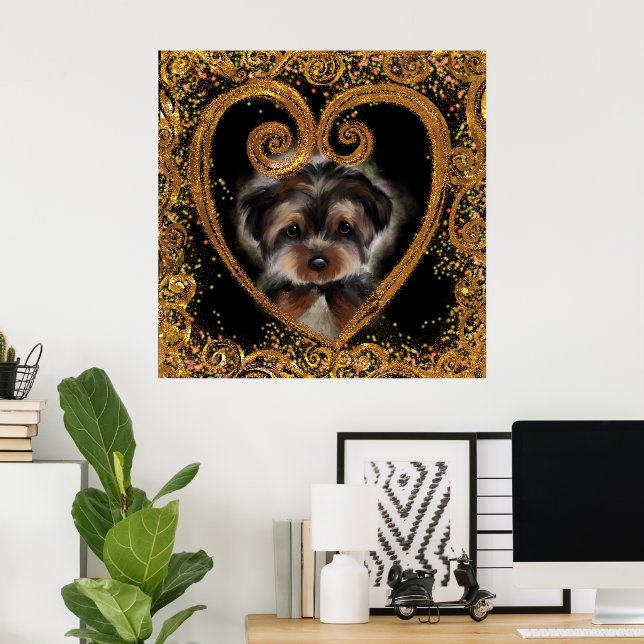 Póster Yorkie Poo (Oficina en casa)
