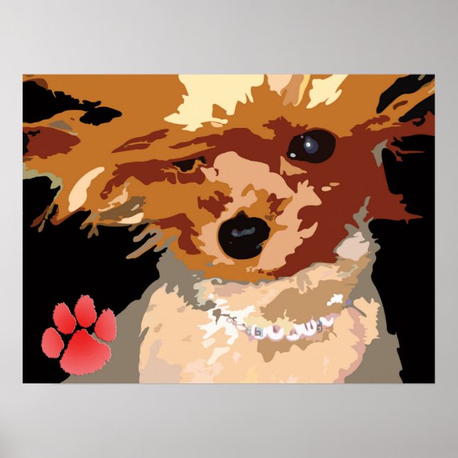 Póster Yorkie Supermodel (Frente)