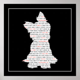 Póster Yorkie / Yorkshire Terrier Word Art
