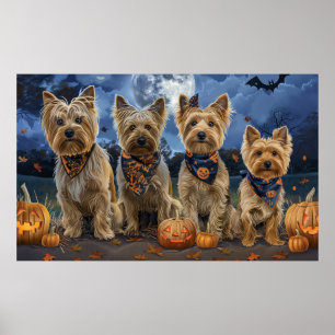 Póster Yorkipoo Halloween Espeluznante 