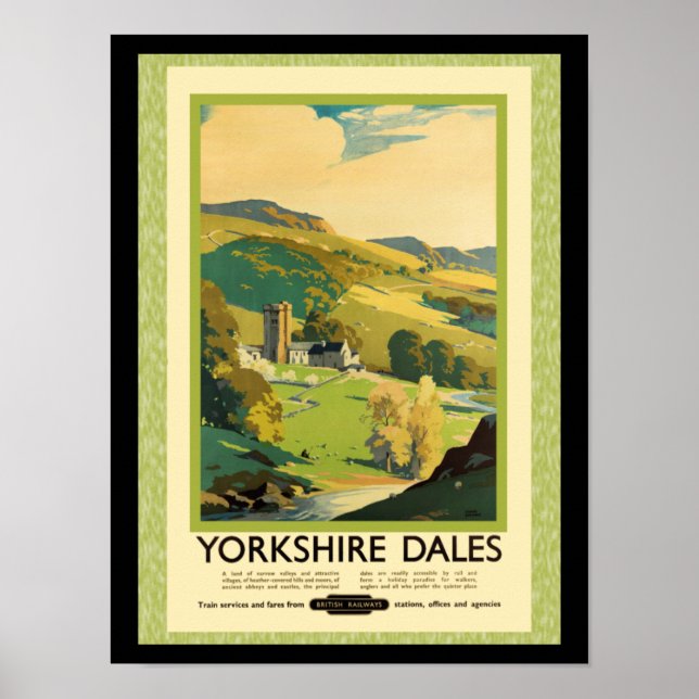 Póster Yorkshire Dales Travel Poster (Frente)