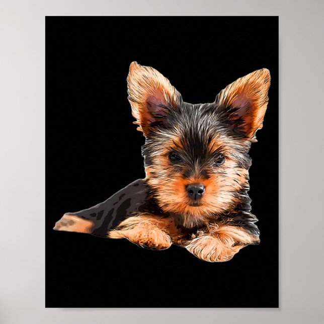 Póster Yorkshire terrier Yorkie Puppy Dog (Frente)