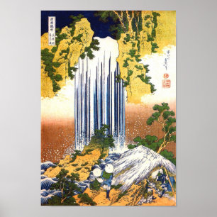 Póster Yoro cae Bella Artes japonés Hokusai
