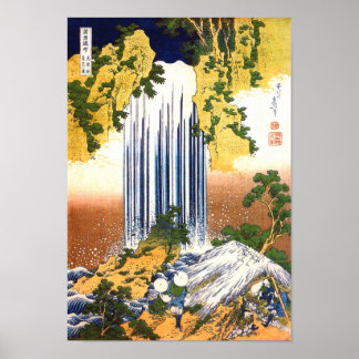 Póster Yoro cae Bella Artes japonés Hokusai