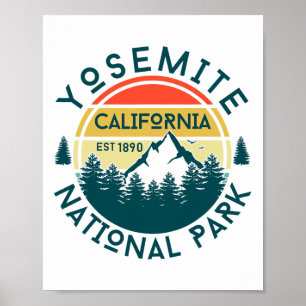 Póster Yosemite California Naturaleza Senderismo Al Aire