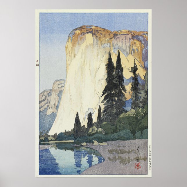 Póster Yosemite, El Capitan, Hiroshi Yoshida (Frente)