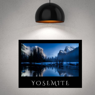 Póster Yosemite escénica en invierno