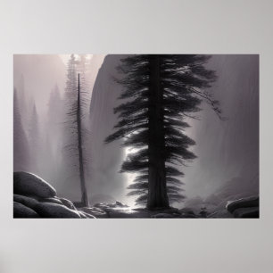 Póster Yosemite Nacional - Pintura colorida