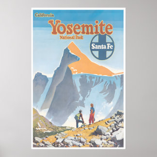 Póster Yosemite Poster National Park Print Santa Fe Art