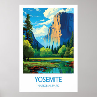 Póster Yosemite Travel Poster National Park Art