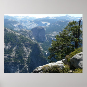 Póster Yosemite vista de montaña en el Parque Nacional Yo
