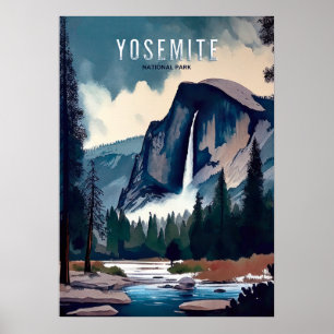 Póster Yosemite Watercolor