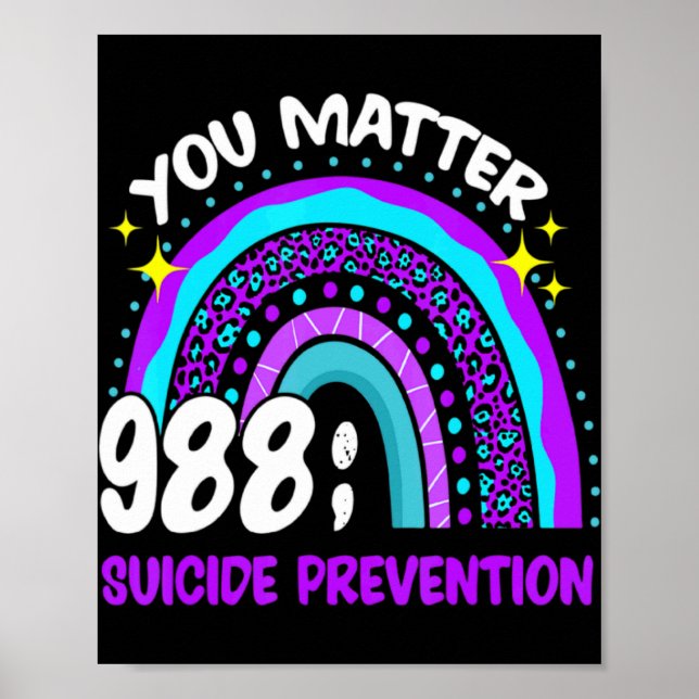 Póster You 988 Suicide Prevention Awareness Leopar  (Frente)