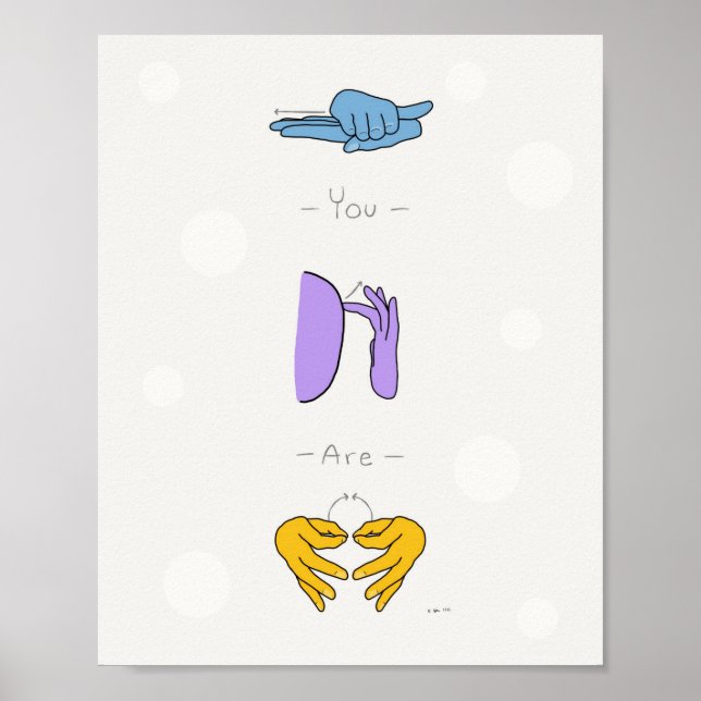 Póster You Are Kind Smart Important ASL Movie Quote (Frente)