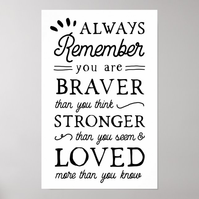 Póster 'You Are Loved' Inspirational Quote Art Kids (Frente)
