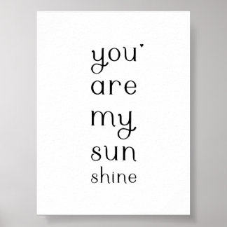 Póster You are my sunshine - valentine poster