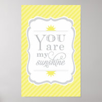 You Are My Sunshine Yellow and Gray Baby Nursery