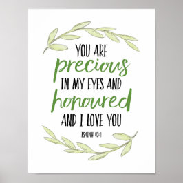 Póster You are Precious in my Eyes - Isaiah 43:4