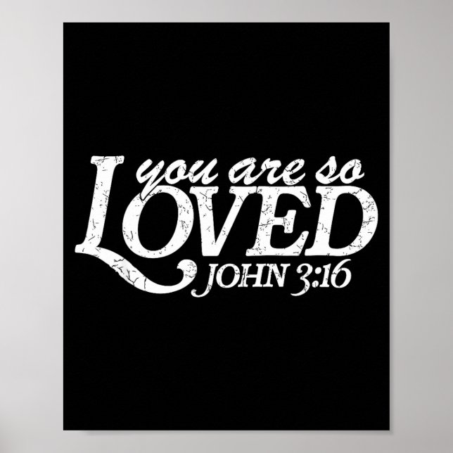 Póster You Are So Loved Christian Verse Valentine's Day B (Frente)