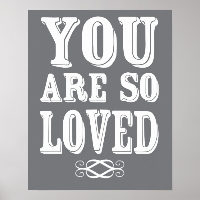 Póster You Are So Loved Poster Nursery Wall Print (Frente)