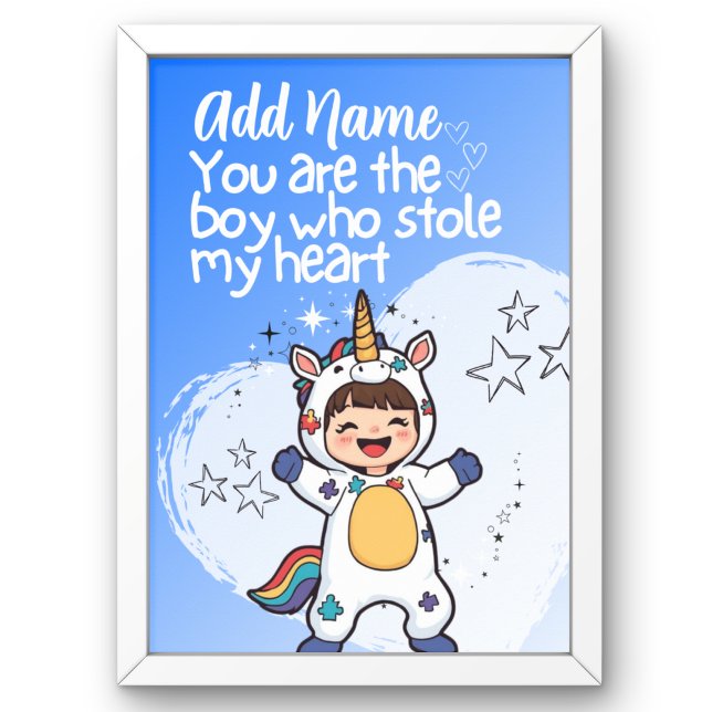 Póster You are the Boy who stole my heart Autism poster (My Son Autism Poster)
