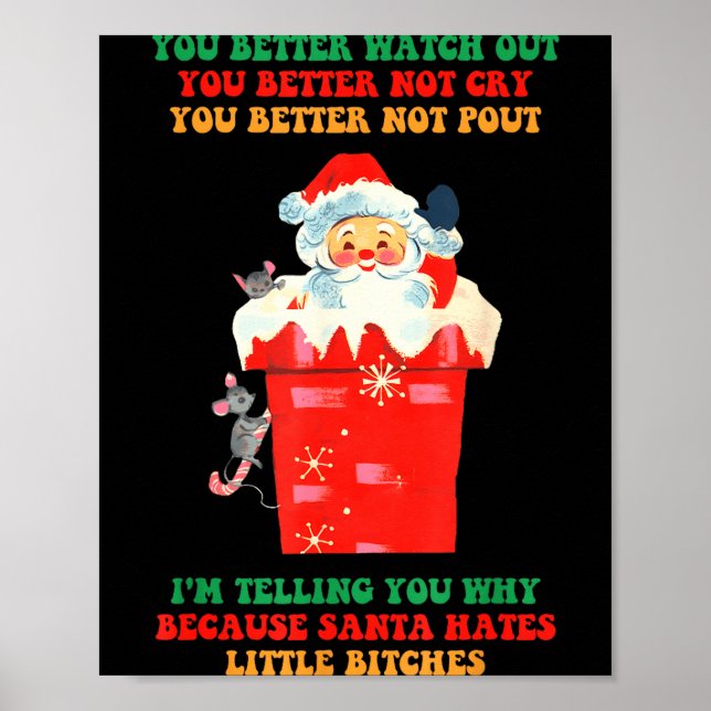 Póster You Better Watch Out You Better Not Cry You Better (Frente)