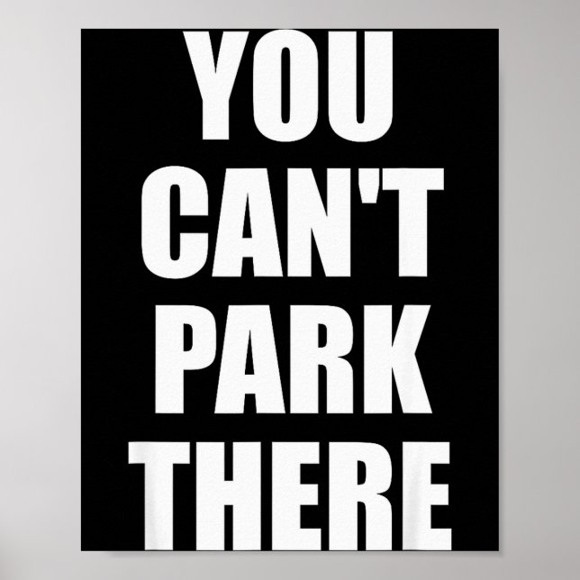 Póster You Cant Park There Funny Viral Car Meme Sarcasm M (Frente)