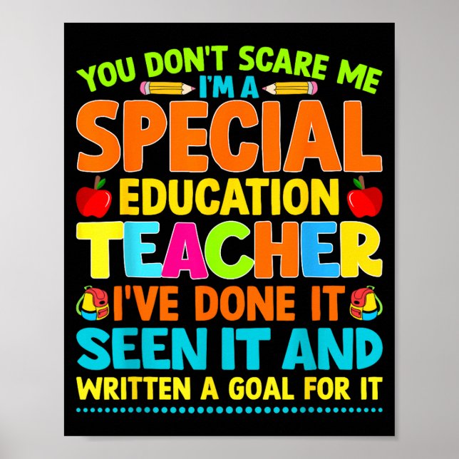 Póster You Don't E Me I'm A Special Education Teacher Men (Frente)