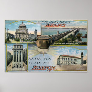 Póster You Don't Know Beans, Scenic Views of Boston