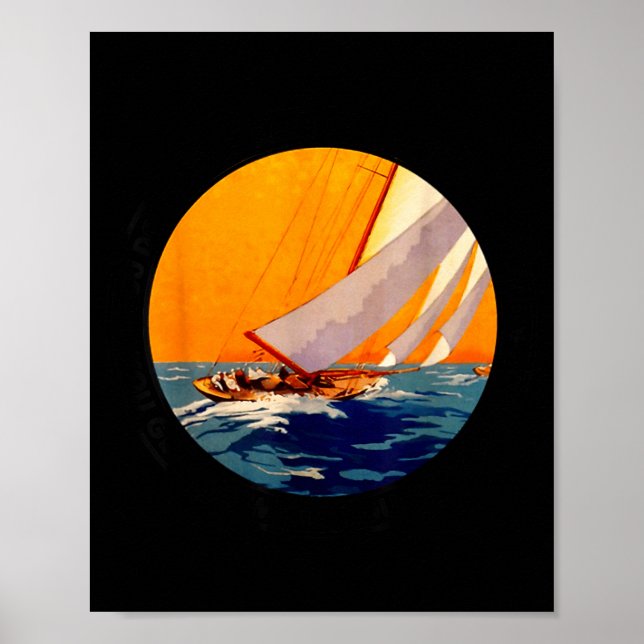 Póster You Don't Stop Sailing When You Get Old Funny Old  (Frente)