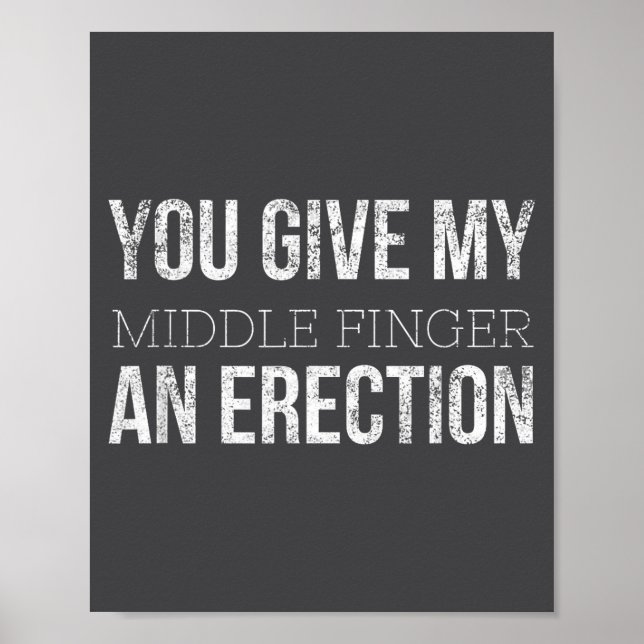 Póster You Give My Middle Finger An Erection Angry Rage F (Frente)