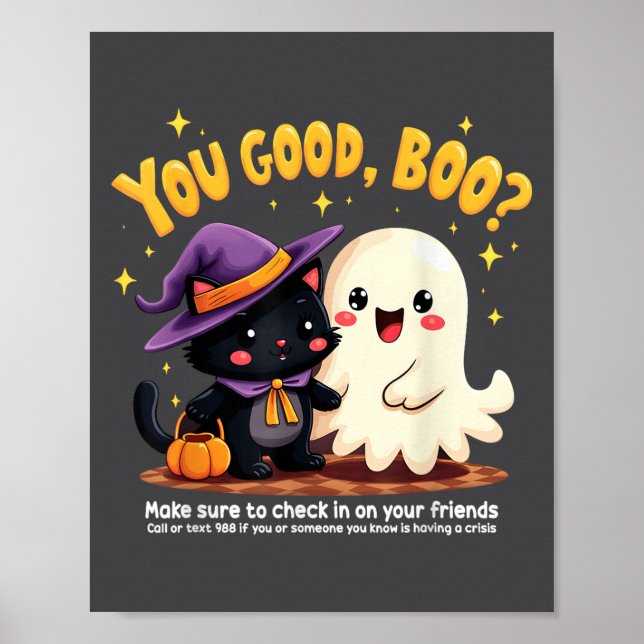 Póster You Good, Boo_ Suicide Prevention Halloween Mental (Frente)