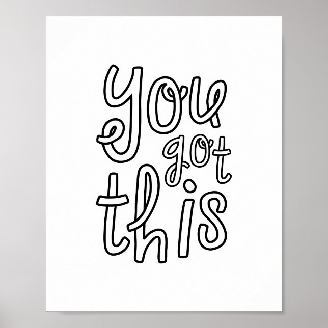 Póster You Got This, Cute Motivational (Frente)
