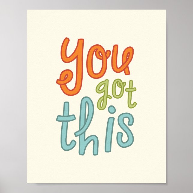 Póster You Got This, Cute Motivational (Frente)