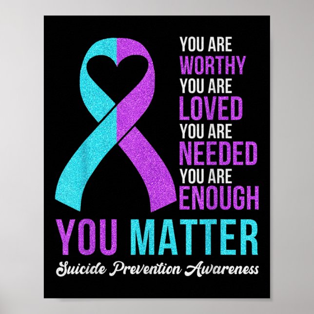 Póster You Kindness Be Kind Suicide Prevention Awareness  (Frente)