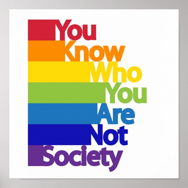 Póster You Know Who You Are Not Society (Frente)