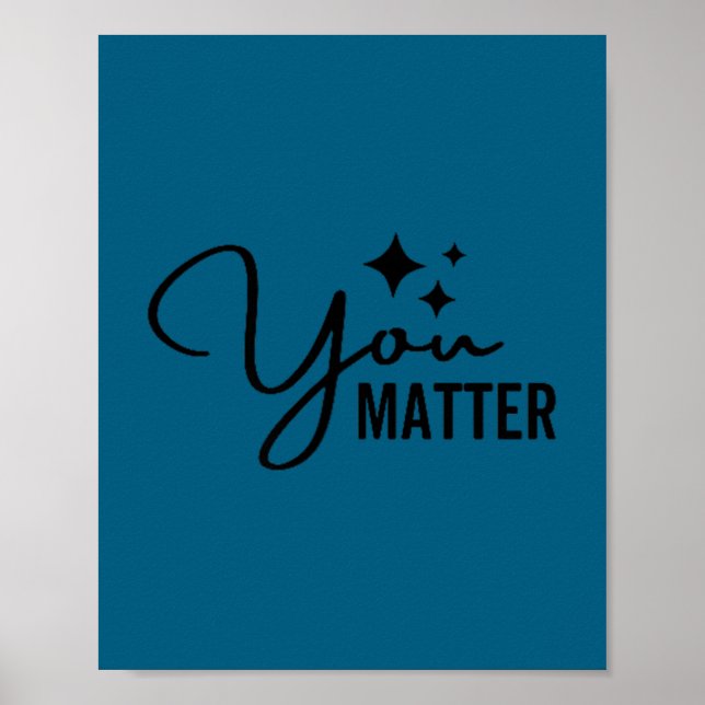 Póster You Mental Health Awareness Month Suicide Preventi (Frente)