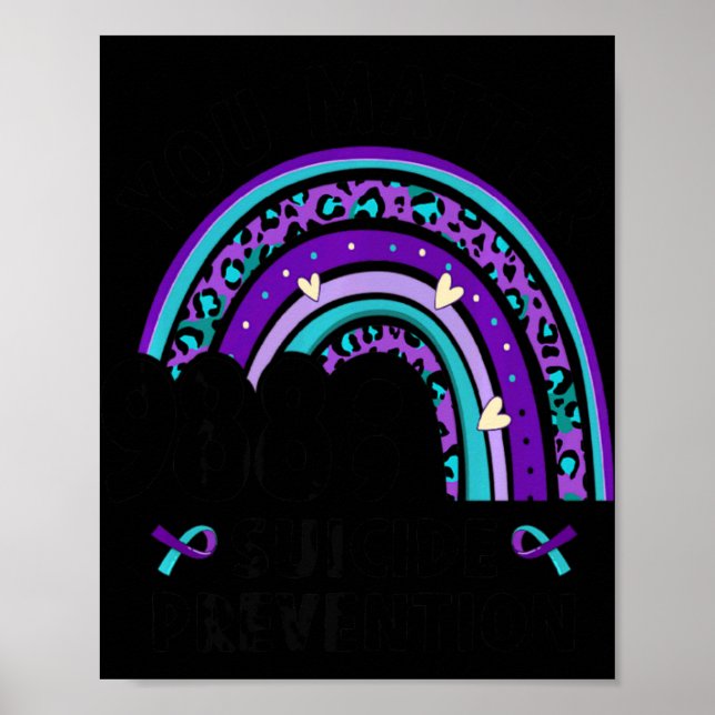 Póster You Semi Colon 988 Suicide Prevention Aware  (Frente)