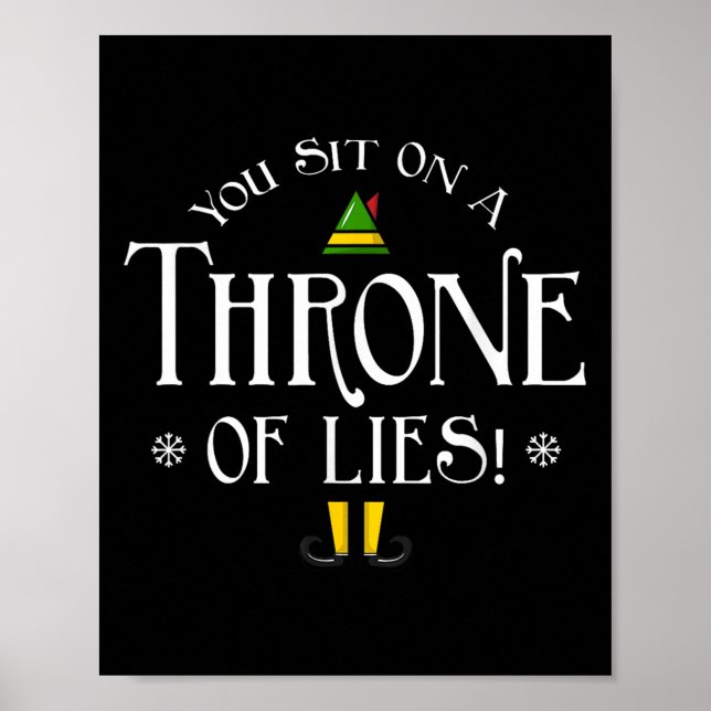 Póster You Sit On A Throne Of Lies! Funny Christmas Fake  (Frente)