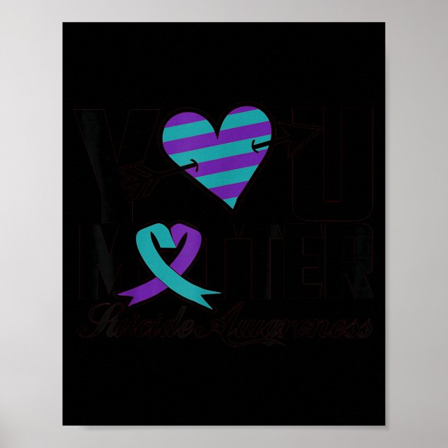 Póster You Suicide Awareness Mental Health Message  (Frente)