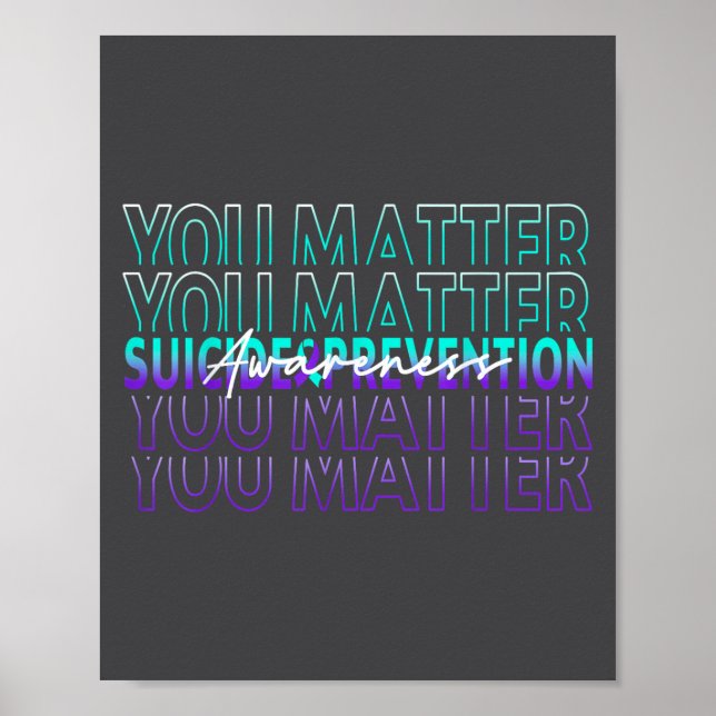 Póster You Suicide Prevention Awareness Mental Health Mon (Frente)