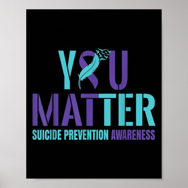 Póster You - Suicide Prevention Teal Purple Awareness Rib (Frente)