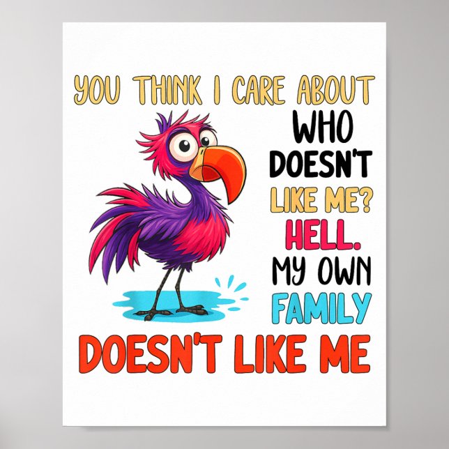 Póster You Think I Care About Who Doesn't Like Me Hell My (Frente)