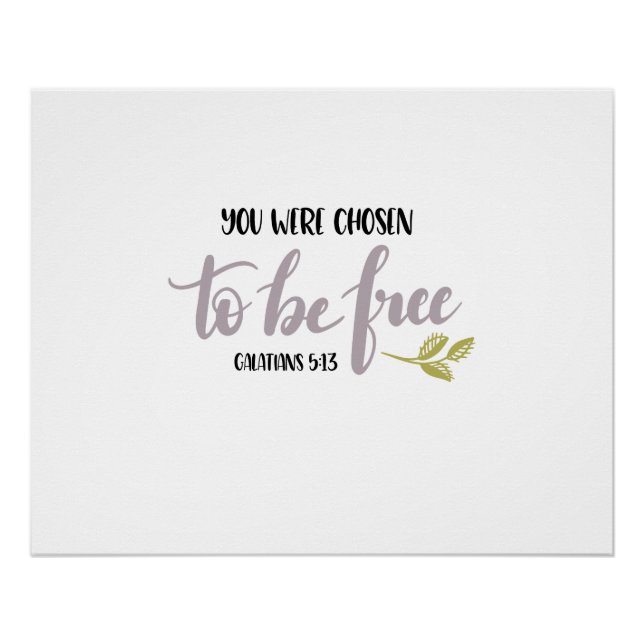 Póster You Were Chosen to Be Free –  (Anverso)