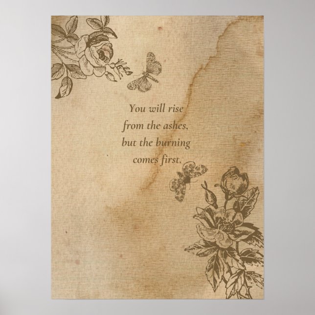 Póster You Will Rise From the Ashes Poster (Frente)